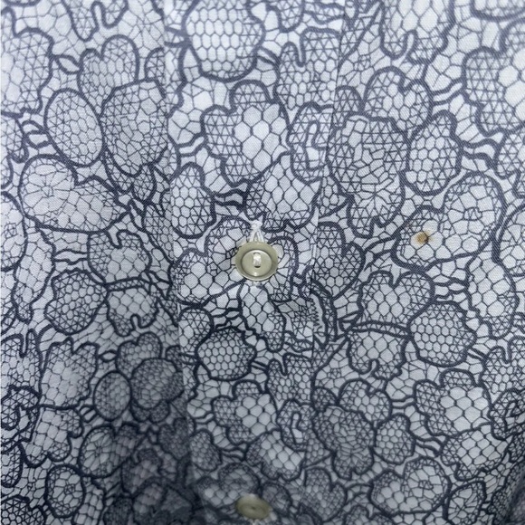 Emilio Pucci Florence Cotton Button Down Shirt, Men’s Medium, Gray/White - Picture 5 of 6